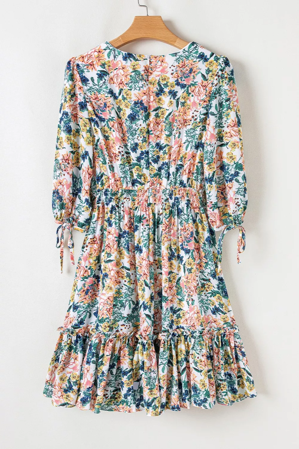 Floral Print Ruffle Hem Mini Dress - Image 5