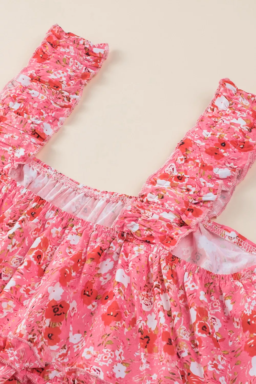 Floral Print Ruffle Tiered Mini Dress - Image 11