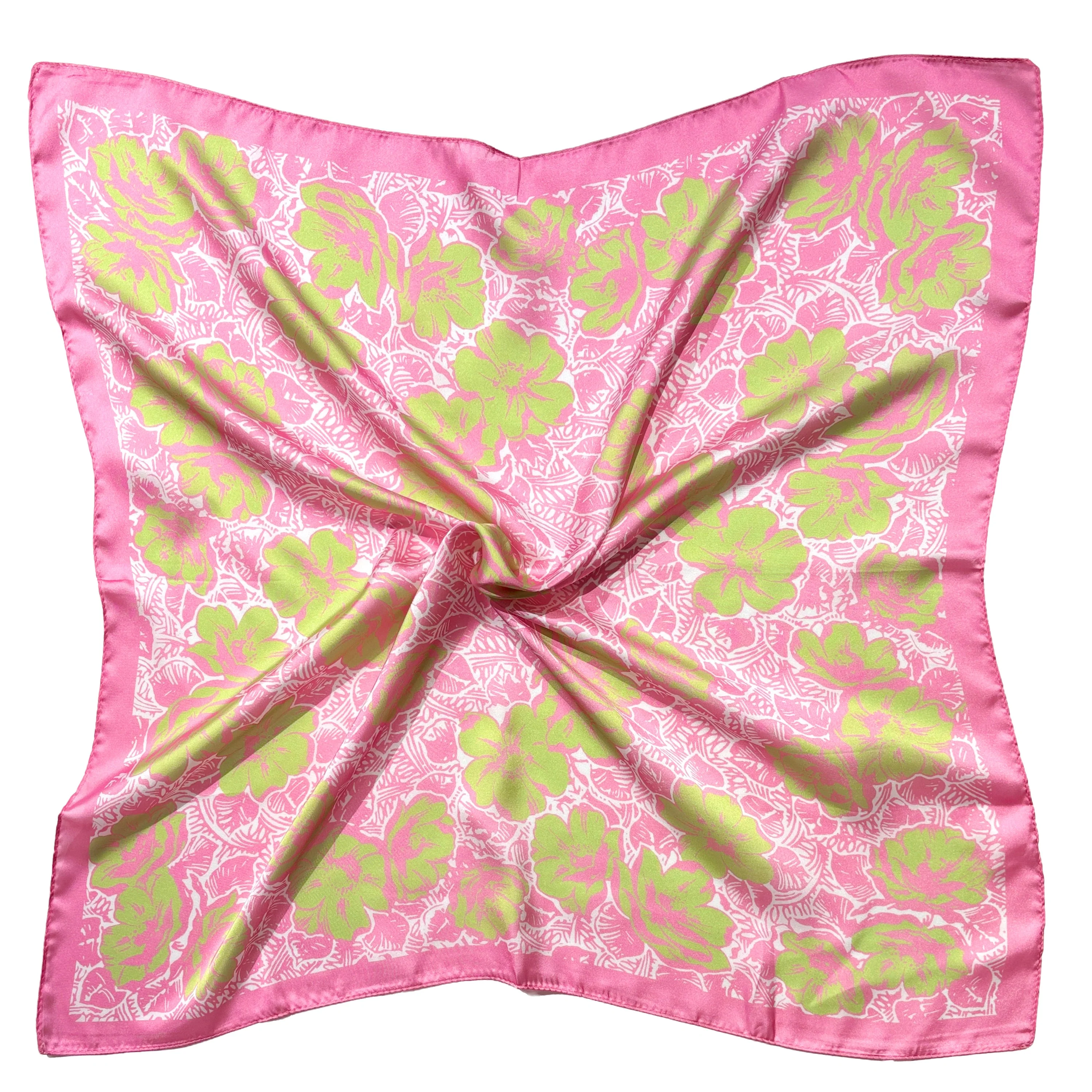 Floral Print Square Scarf - Image 8