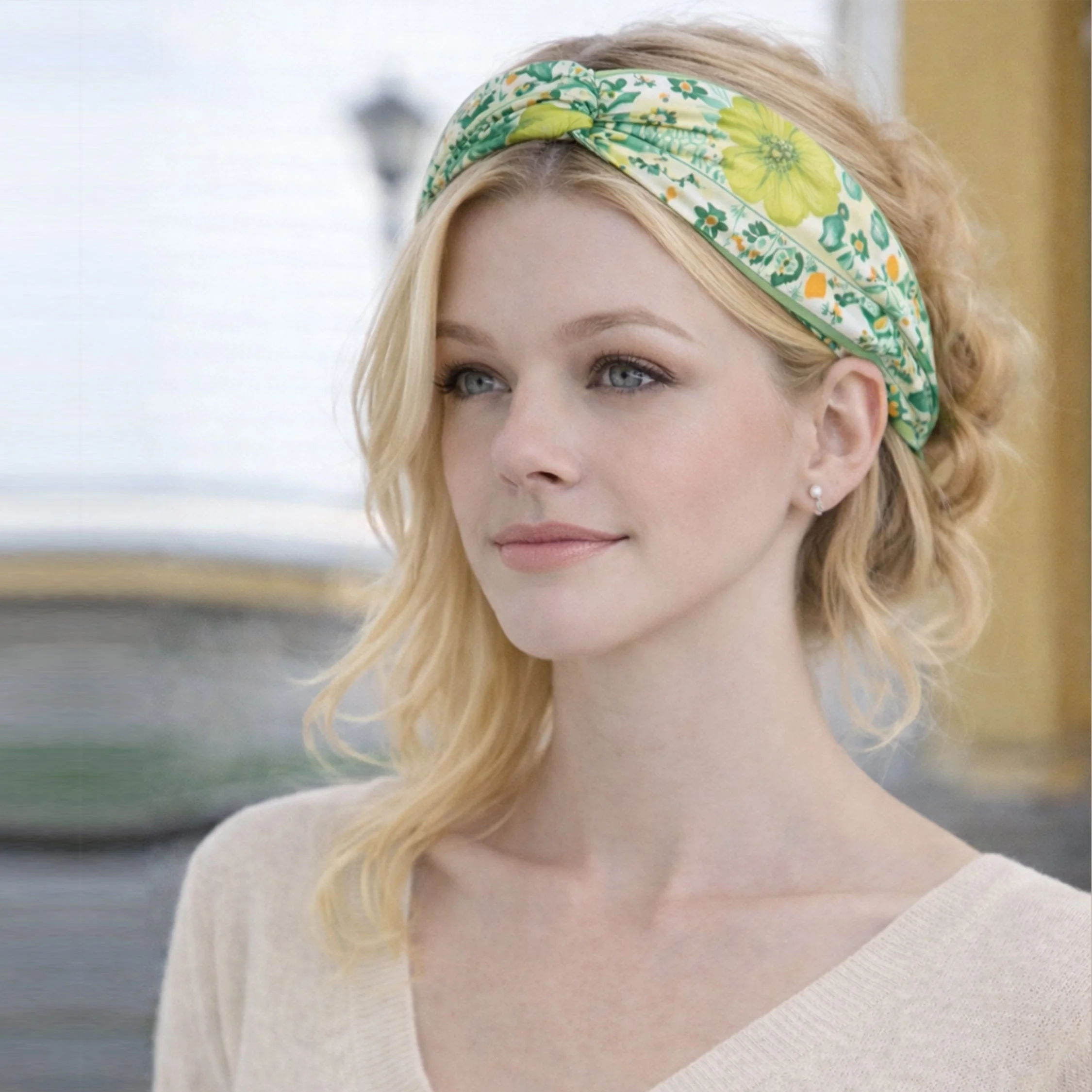 Floral Print Square Scarf - Image 8