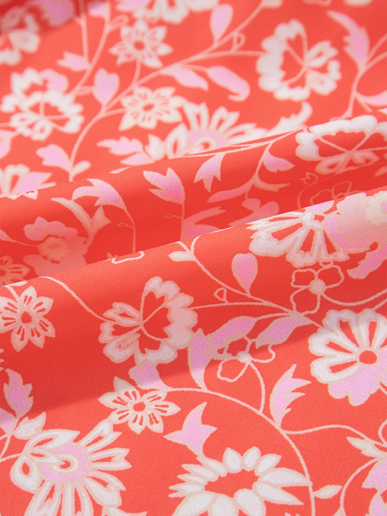 Floral Print Tasseled Tied Sleeve Empire Waist Dress - Image 13