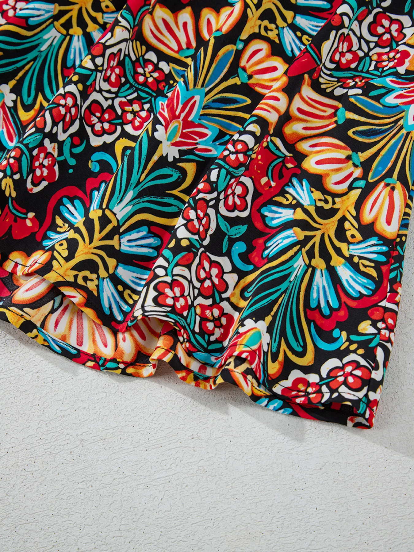 Floral Print Thin Straps High Waist Maxi Dress - Image 16