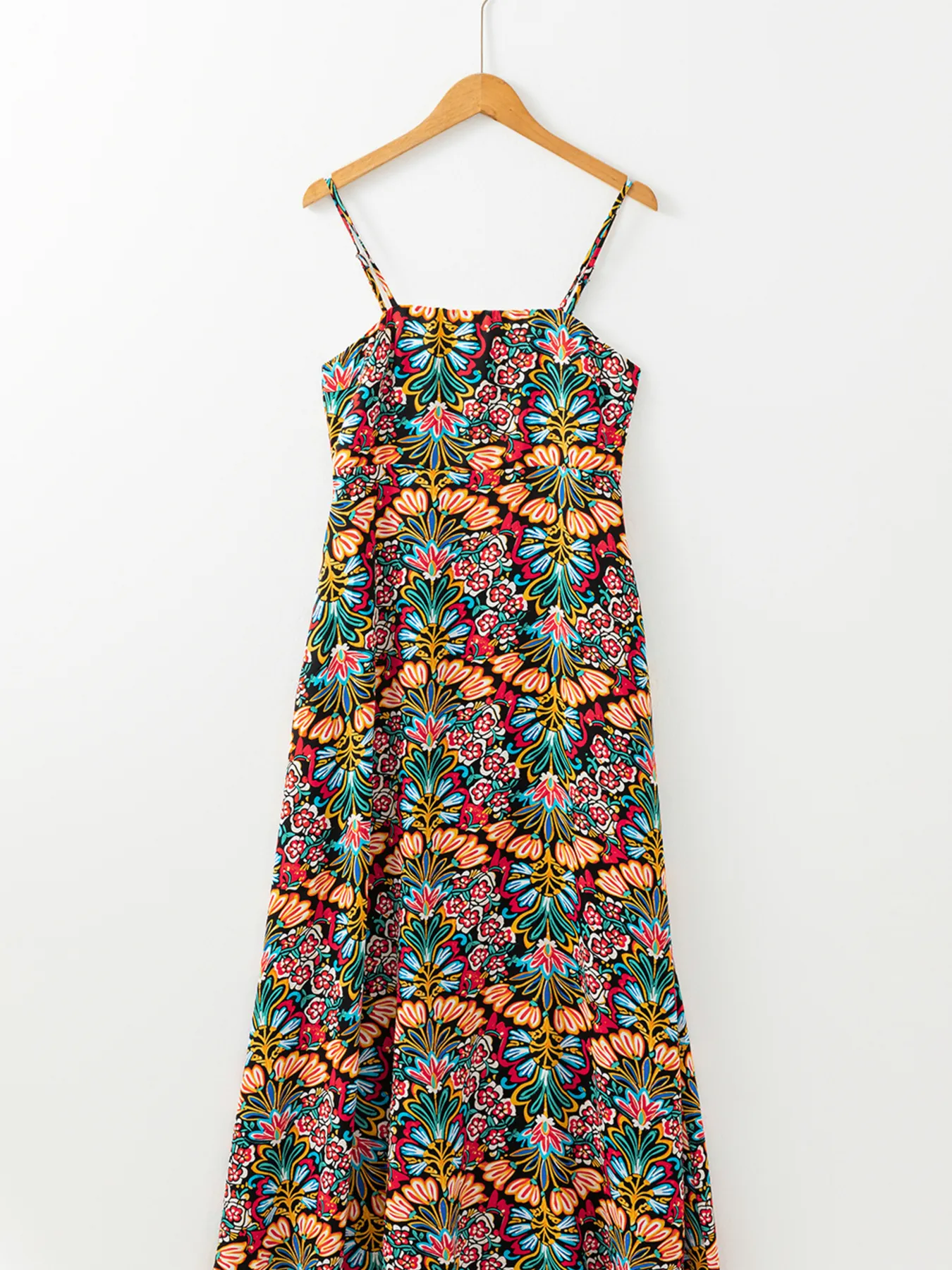 Floral Print Thin Straps High Waist Maxi Dress - Image 6