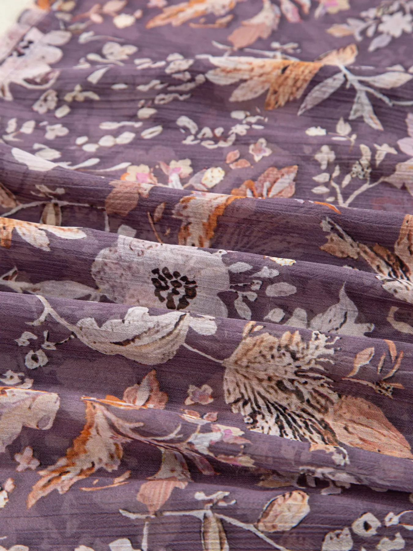 Floral Print Tie Neck Blouse - Image 9