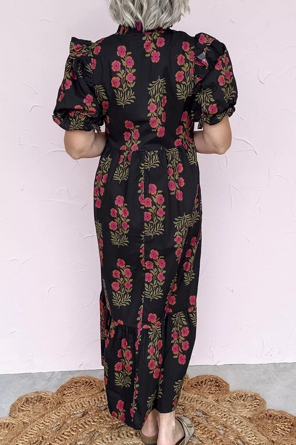 Floral Print Tiered Maxi Dress - Image 2