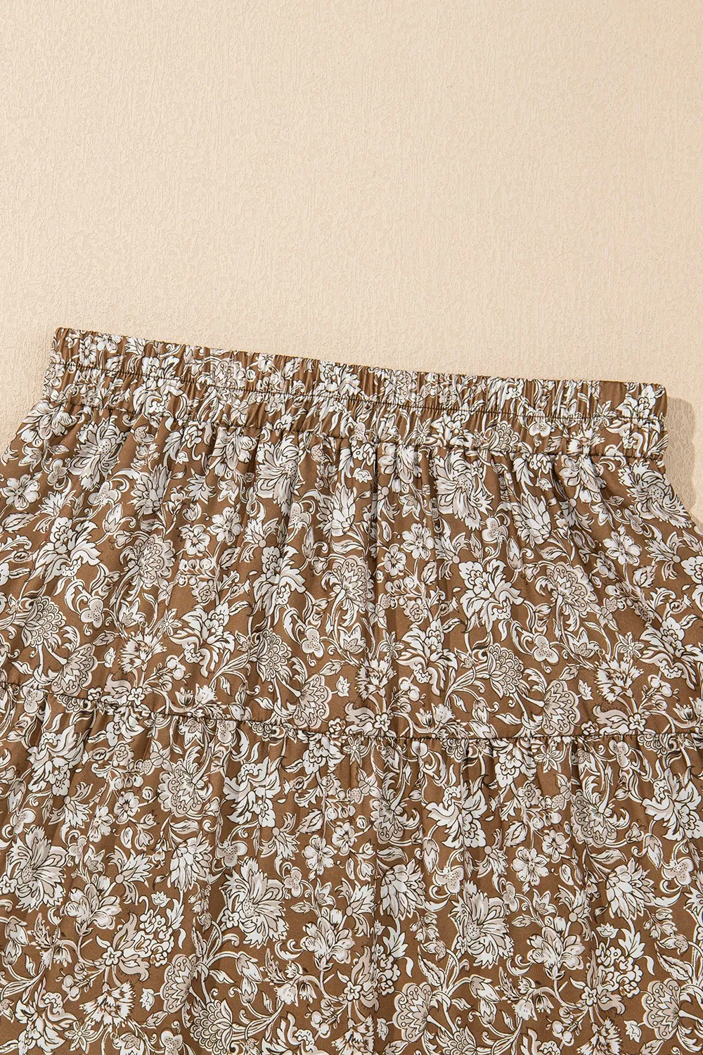 Floral Print Tiered Maxi Skirt - Image 11