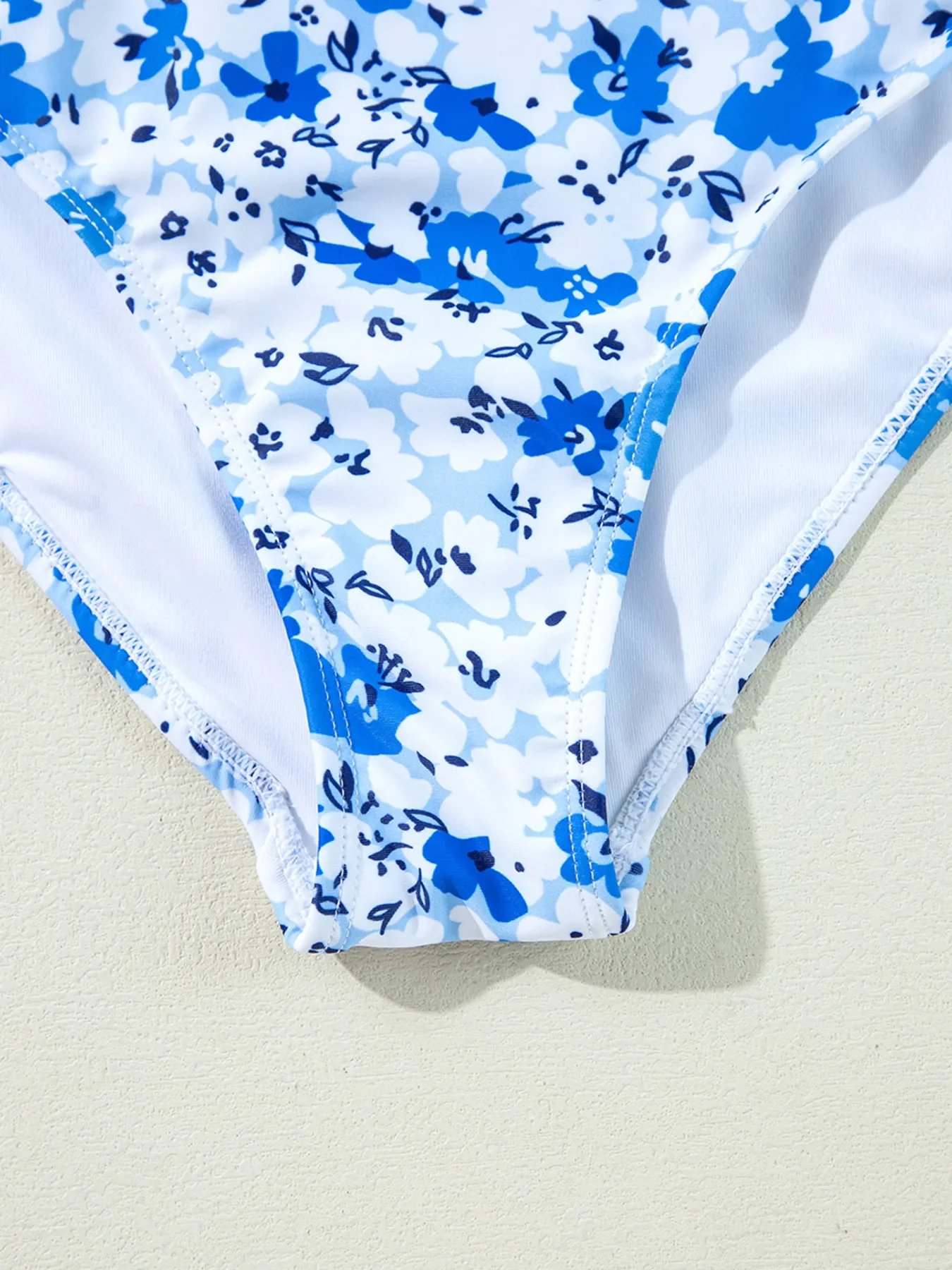 Floral Ruffled Strap Lace-up Hollow Out One Piece Swimsuit - Image 15