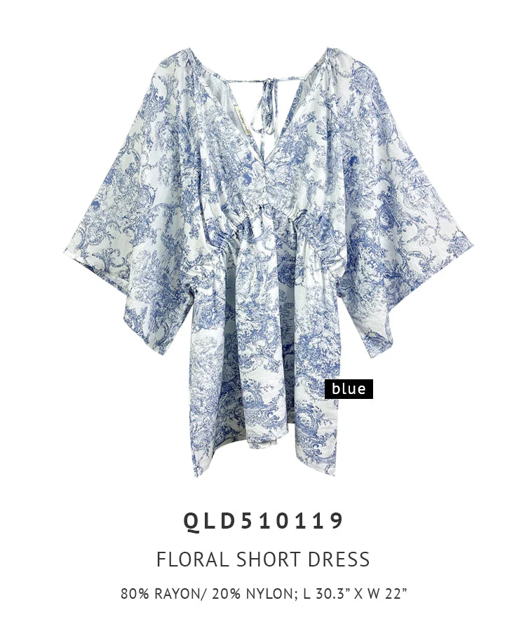 Floral Short Dress - Image 5