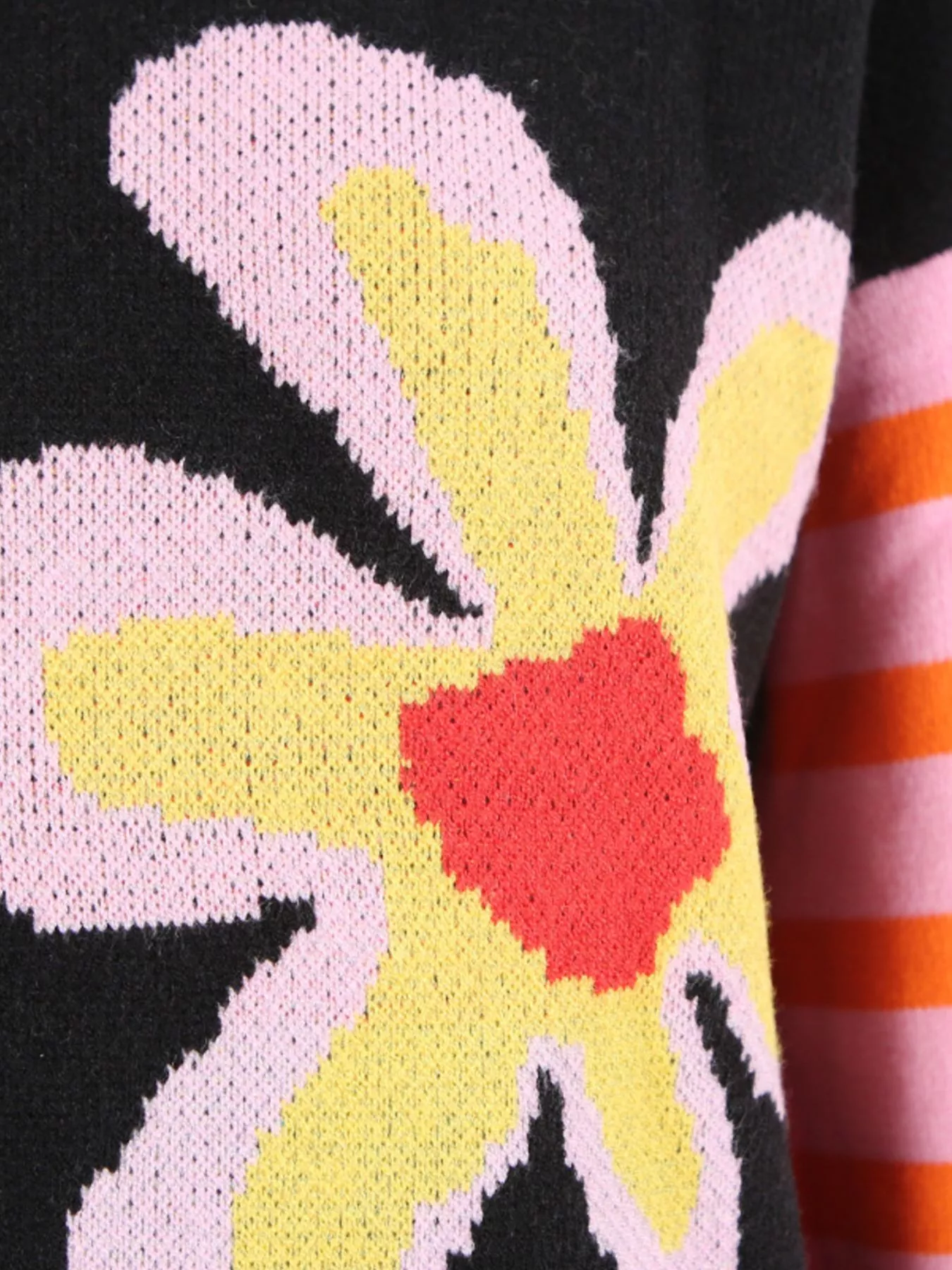 Floral Striped Crew Neck Sweater - Image 14