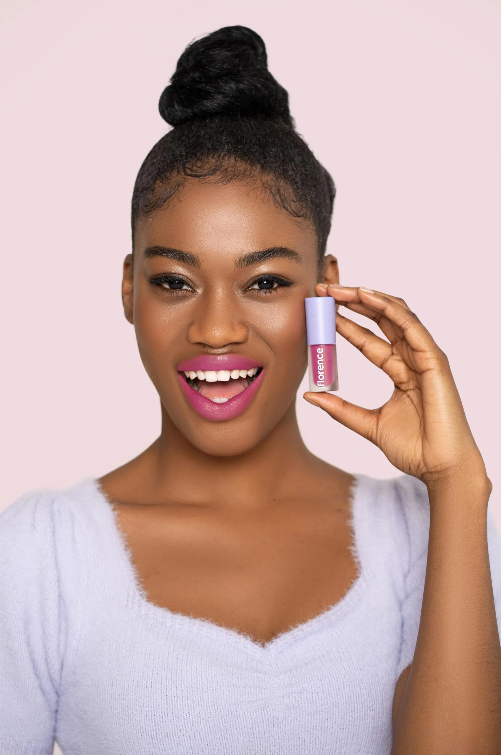 florence by mills Be A VIP Velvet Liquid Lipstick, Go Off (Rosey Pink), 0.13 oz/ 3.8g - Image 4