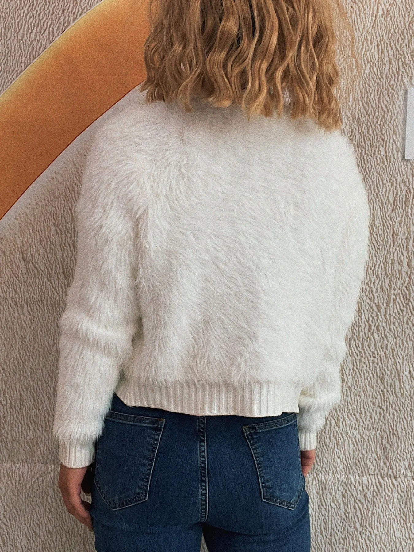 Flower Fuzzy Button-Up Cardigan - Image 28