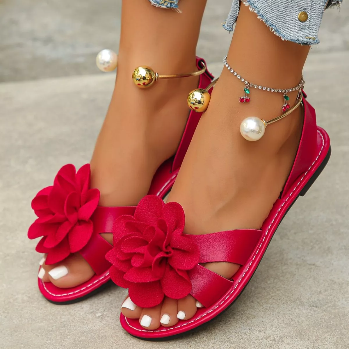 Flower Open Toe Sandals - Image 10