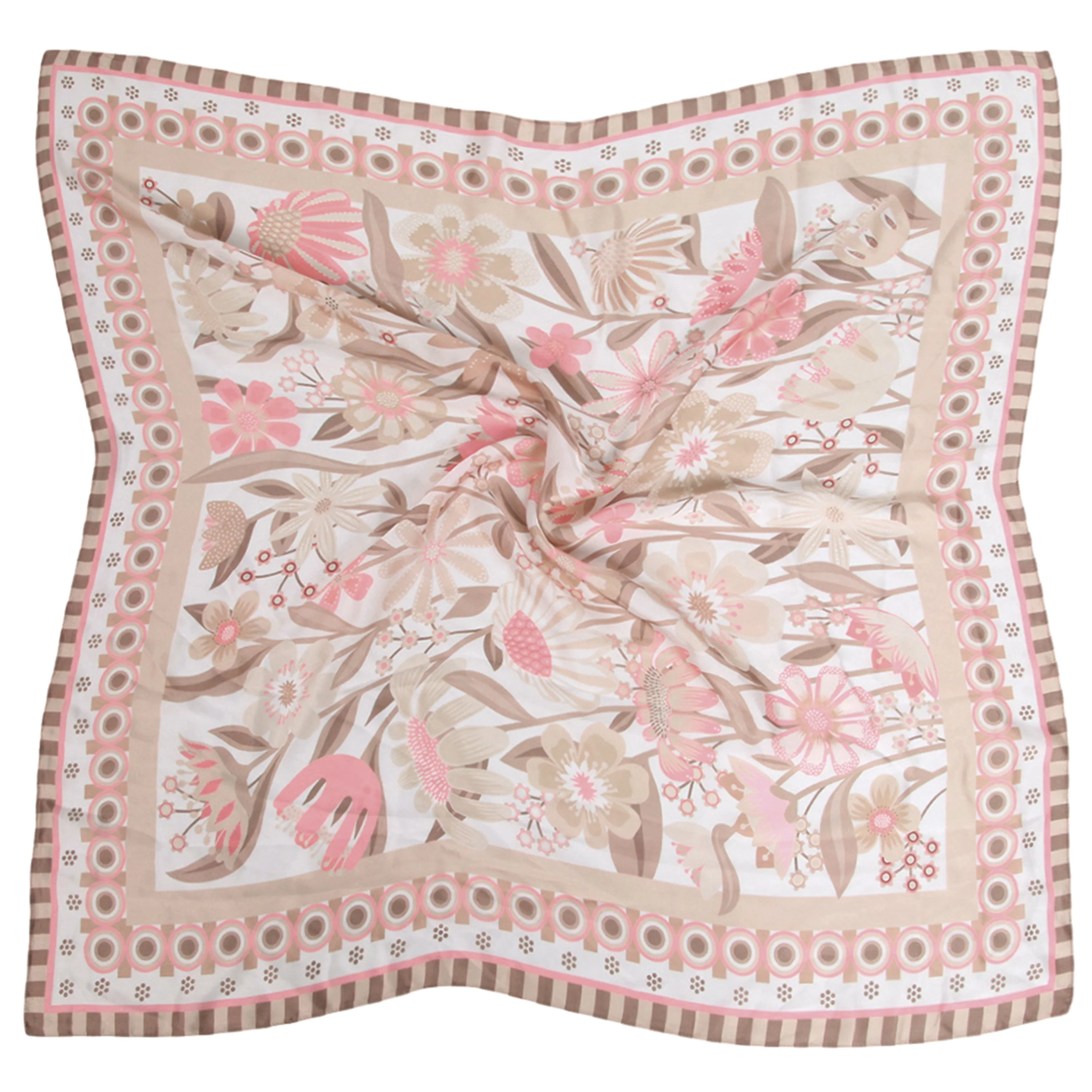 Flower Print Square Scarf - Image 2