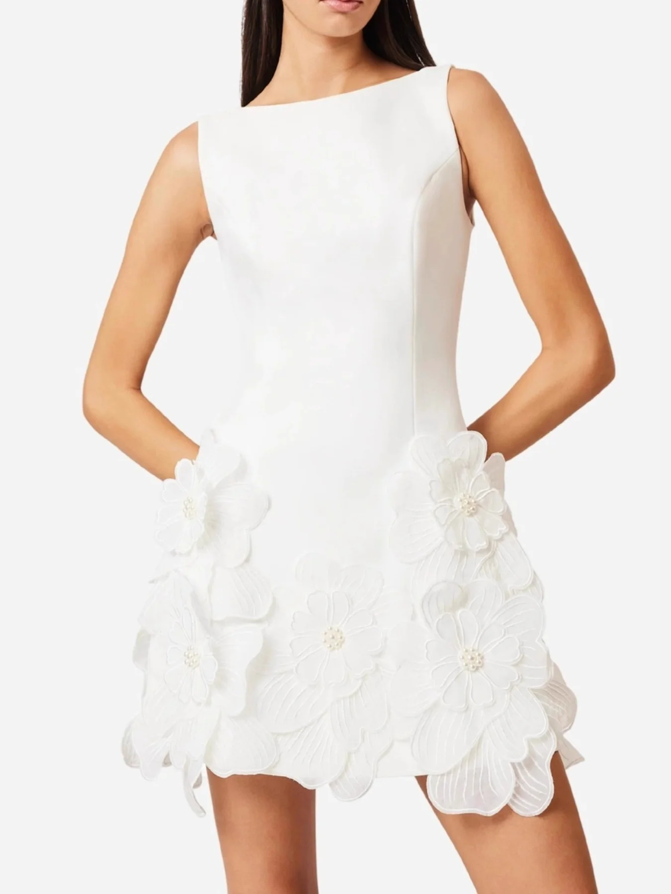 Flower Round Neck Sleeveless Dress - Image 11