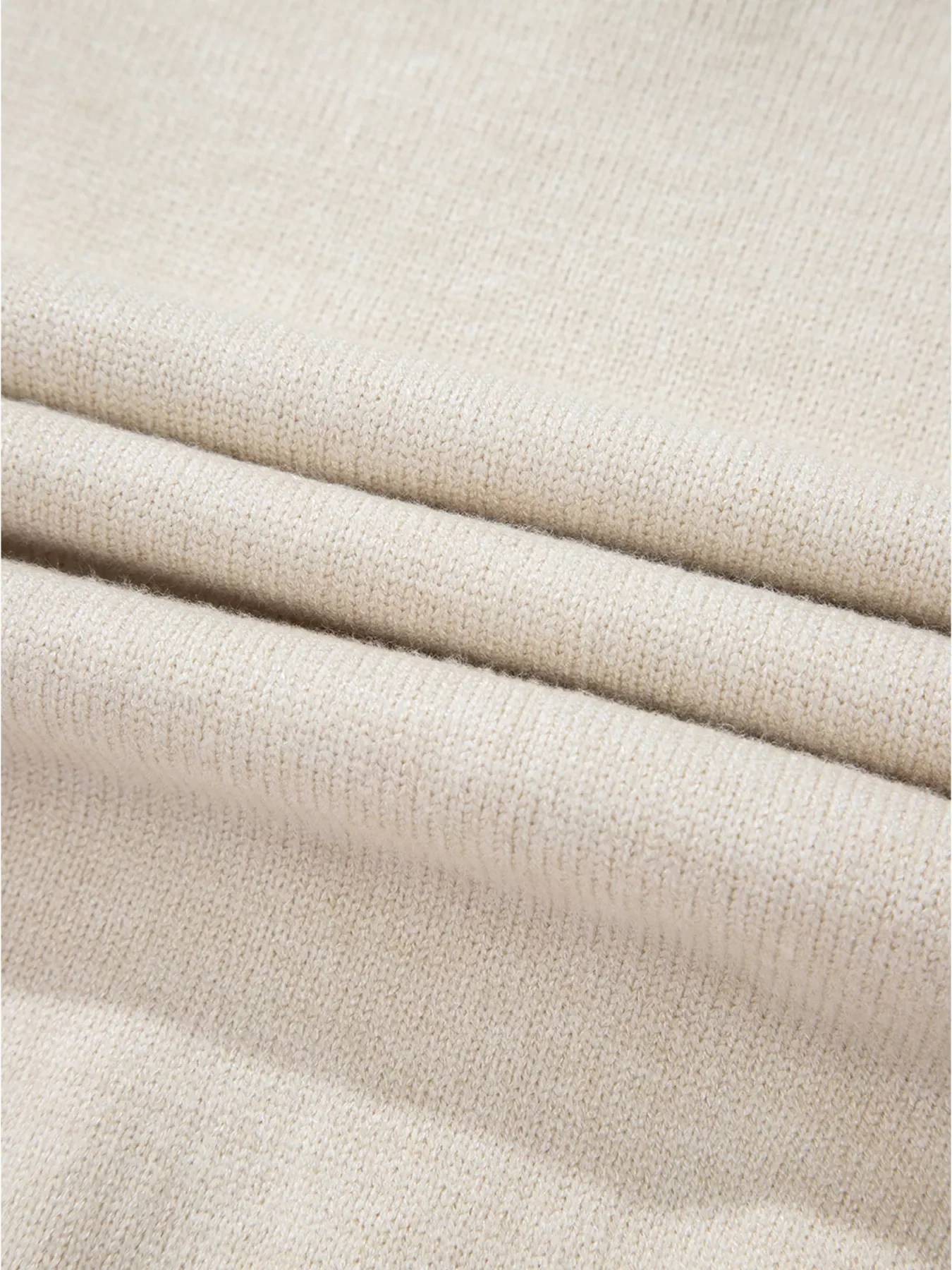 Flower Stitching Mock Neck Sweater - Image 9
