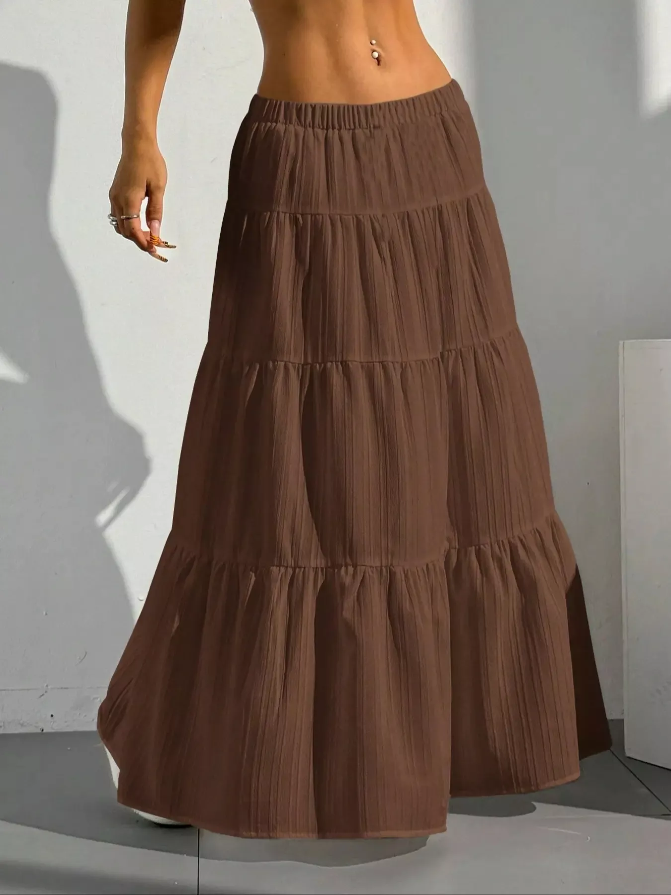 Flowy Tiered Maxi Skirt - Image 13