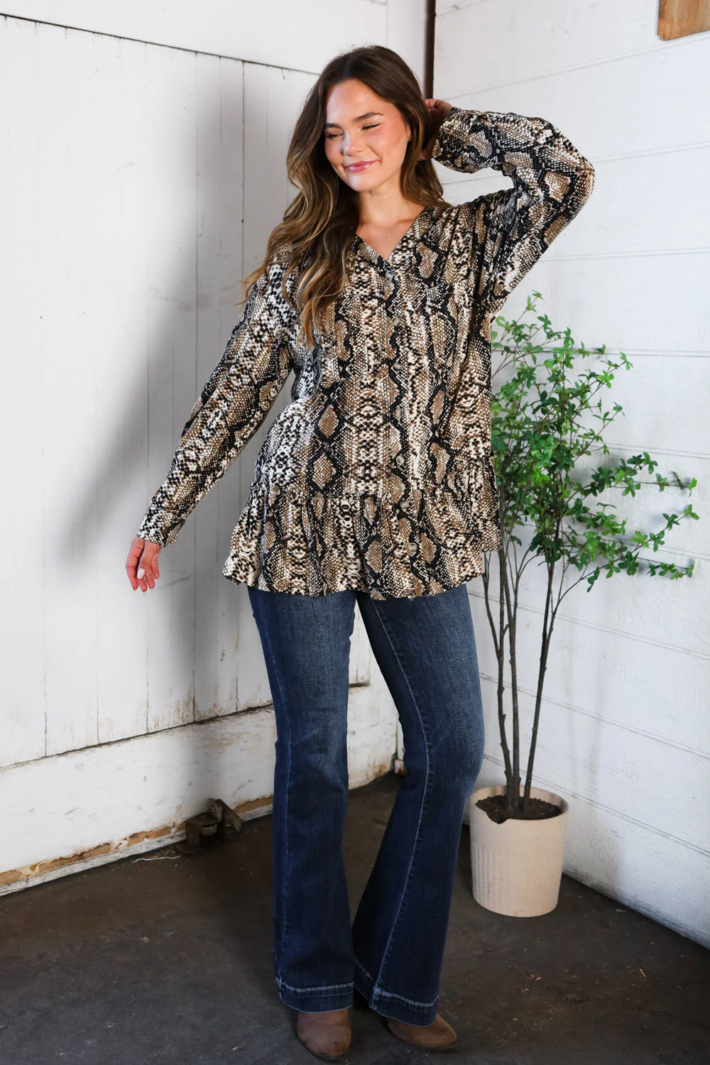 Follow Your Instincts Button Down Blouse - Image 3