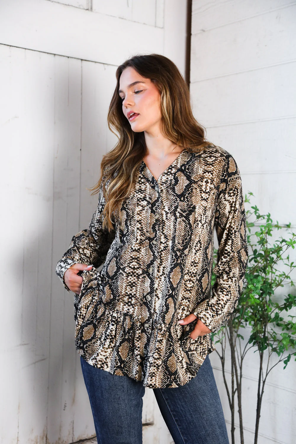 Follow Your Instincts Button Down Blouse - Image 7