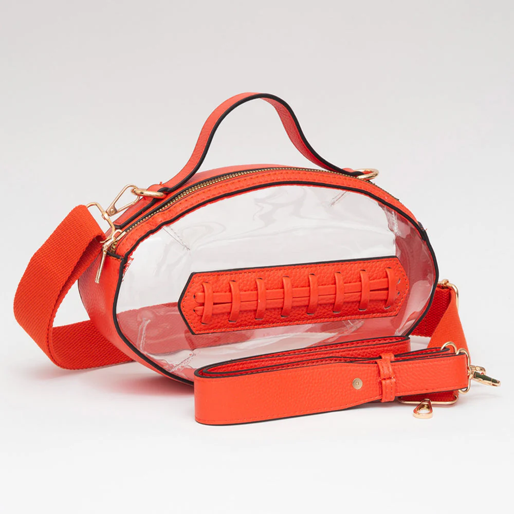 Football Shaped Transparent Crossbody Bag - Image 2