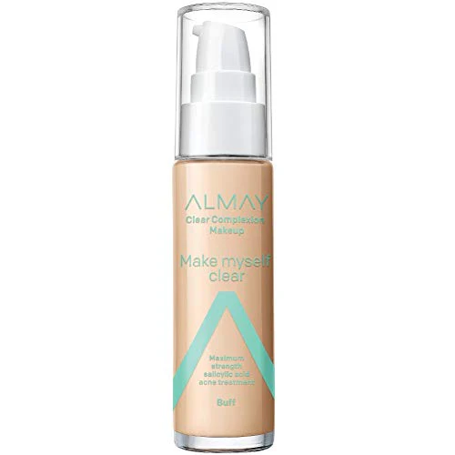 Foundation by Almay, Acne Face Makeup with Salicylic Acid, Face Makeup with Skincare Ingredients, Matte Finish, Hypoallergenic, Cruelty Free, Dermatologist Tested Foundation