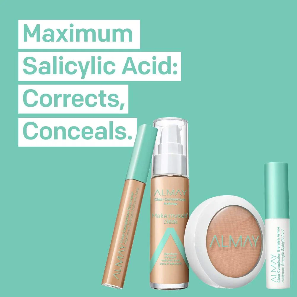 Foundation by Almay, Acne Face Makeup with Salicylic Acid, Face Makeup with Skincare Ingredients, Matte Finish, Hypoallergenic, Cruelty Free, Dermatologist Tested Foundation - Image 64