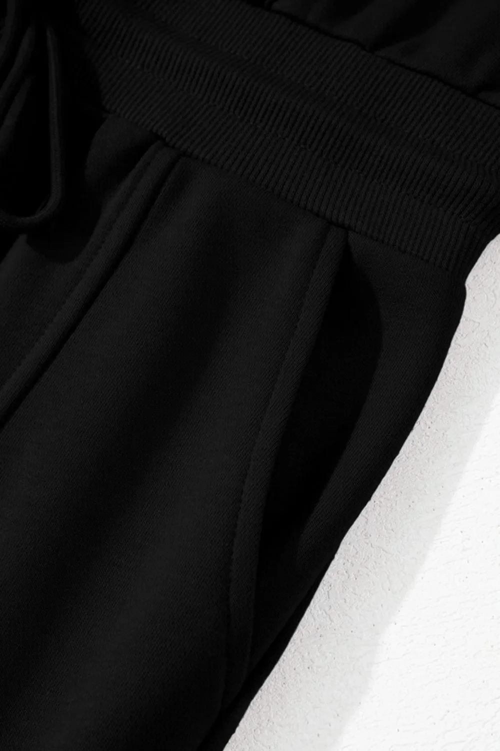 French Terry Zipped Collar Sleeveless Drawstring Waist Mini Dress - Image 10