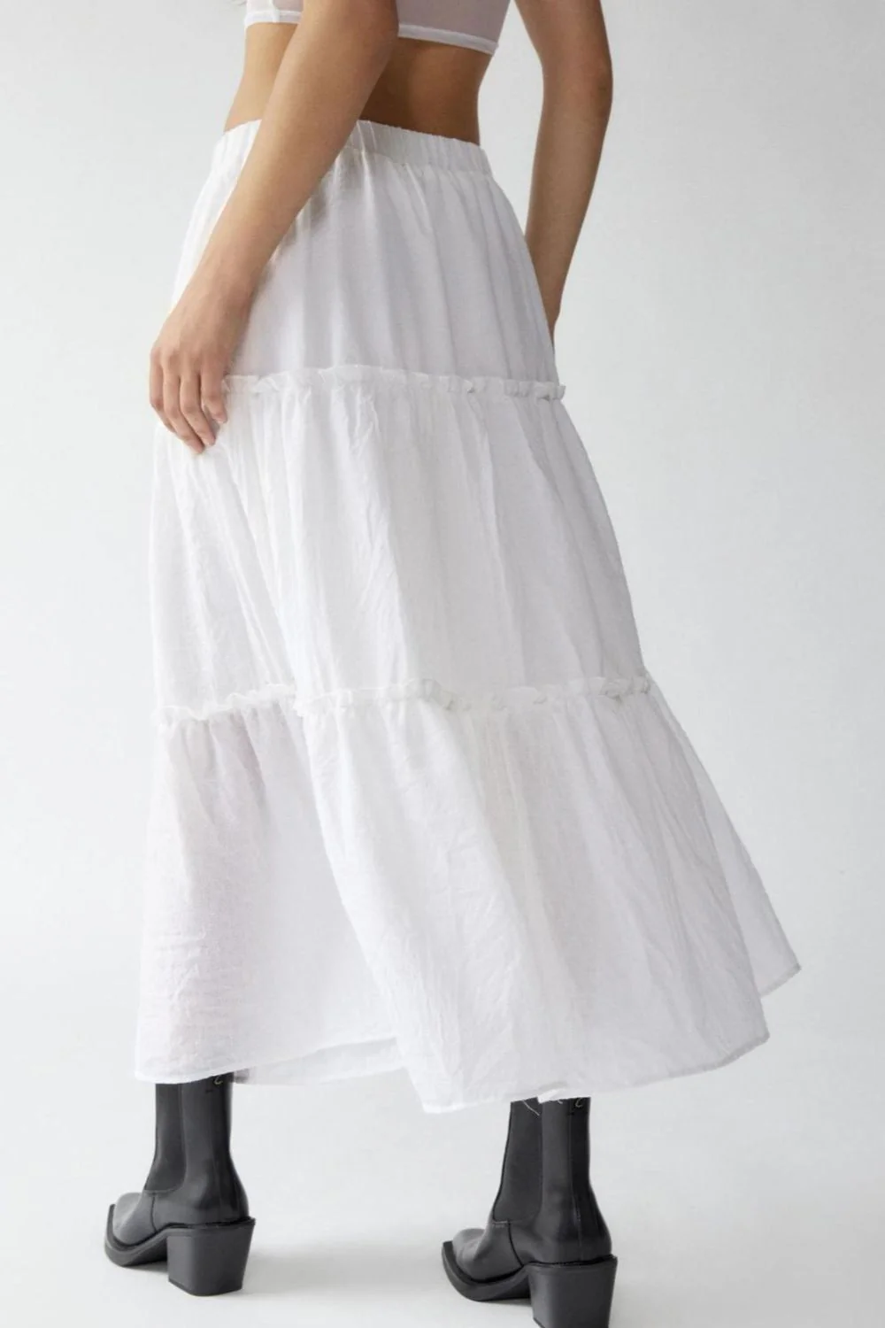Frill Elastic Waist Skirt - Image 2