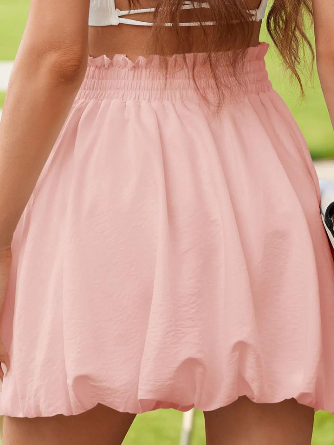 Frill Smocked Mini Skirt - Image 15