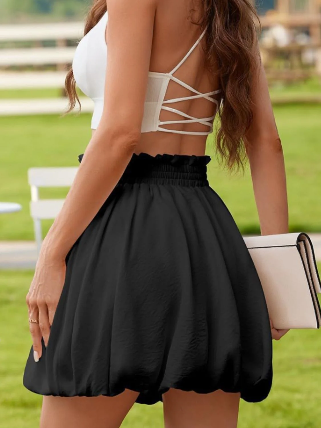 Frill Smocked Mini Skirt - Image 5