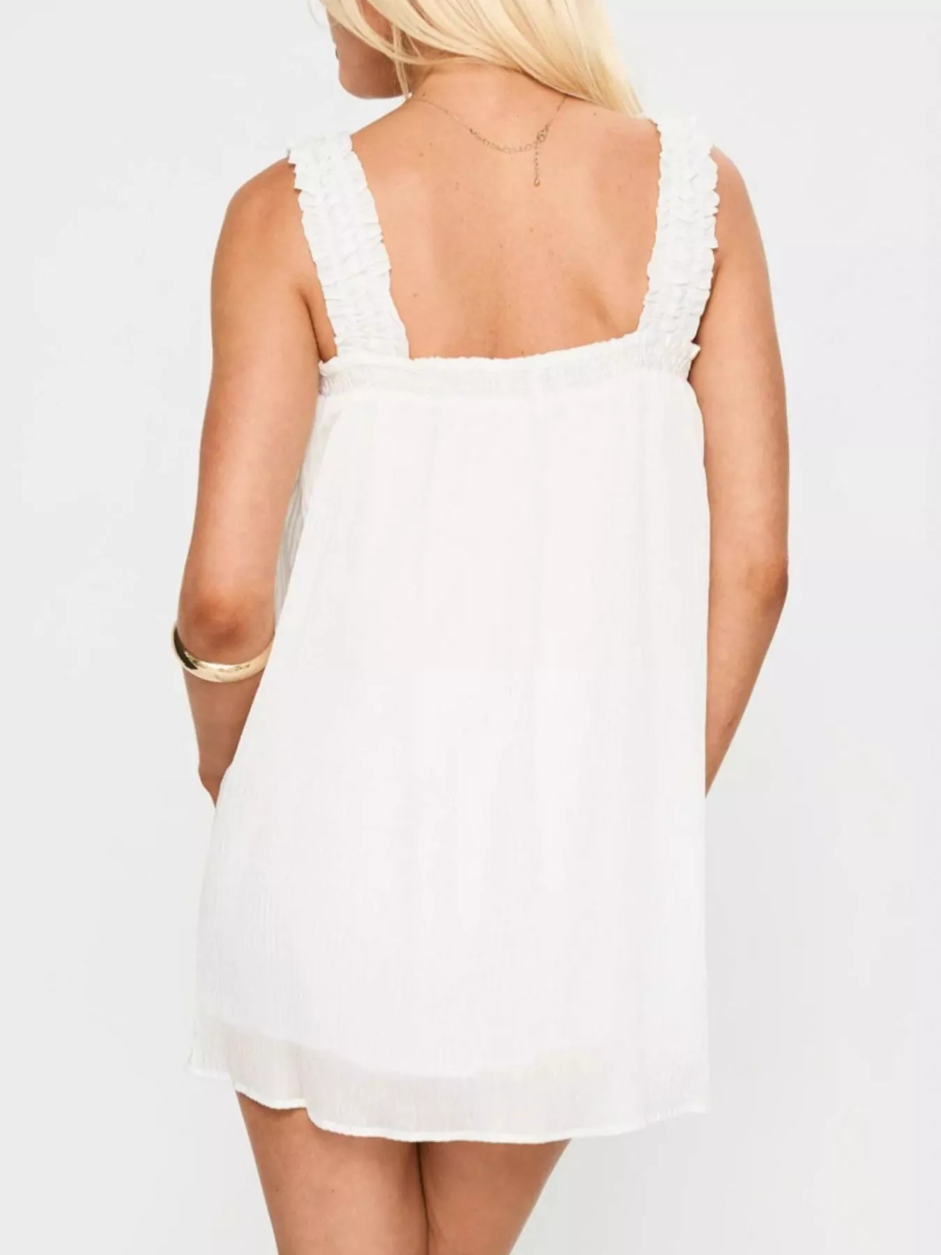 Frill Square Neck Mini Dress - Image 4
