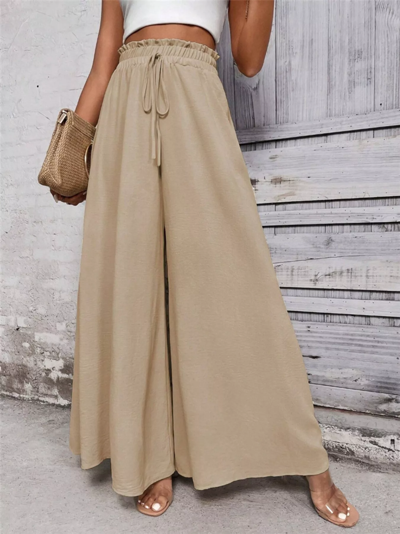 Frill Wide Leg Pants - Image 14