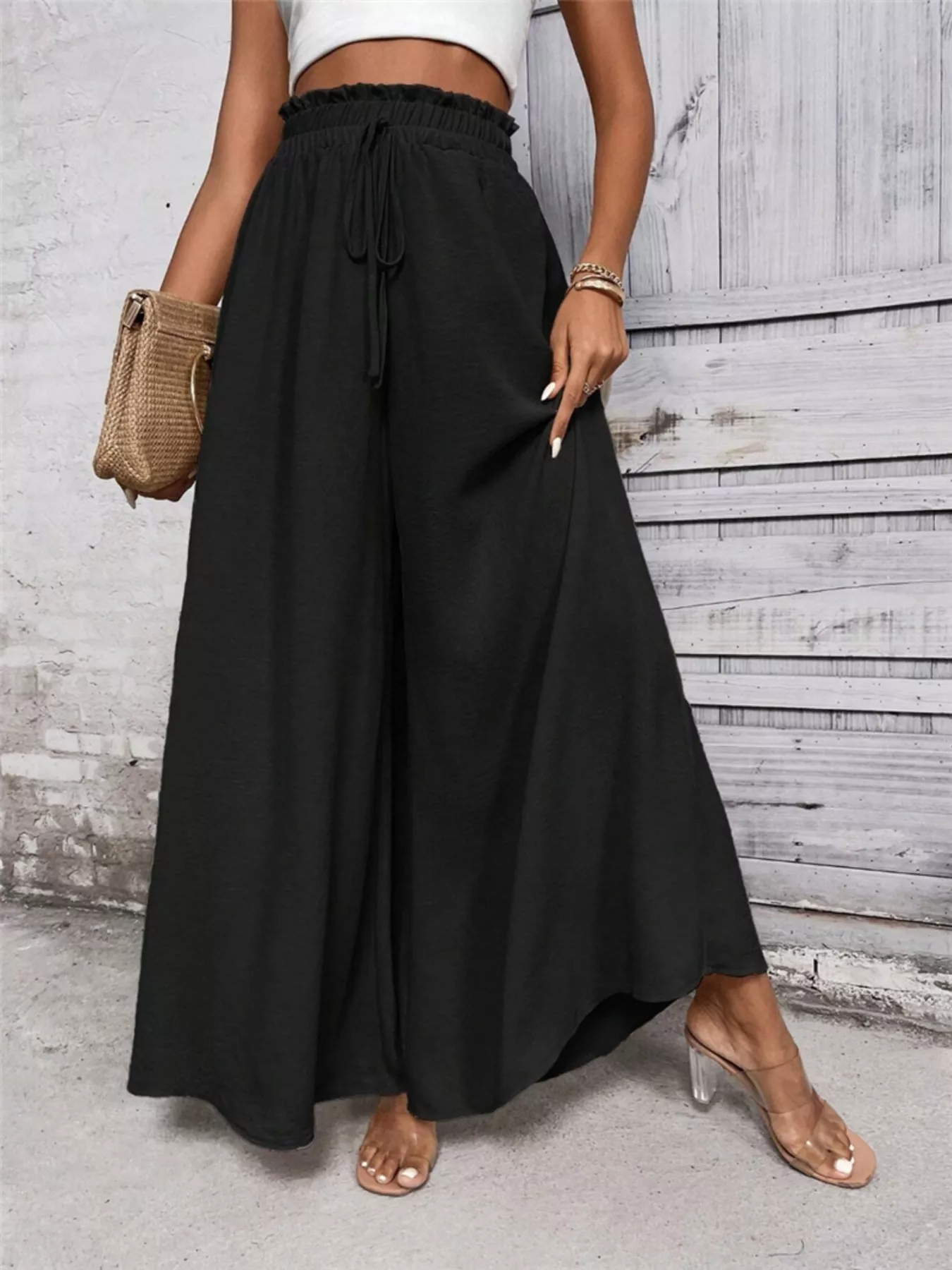 Frill Wide Leg Pants - Image 6