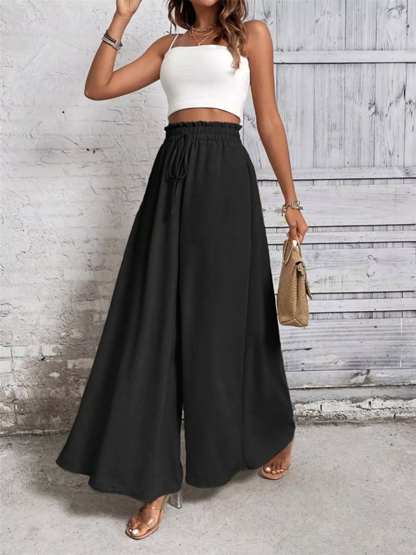 Frill Wide Leg Pants - Image 8