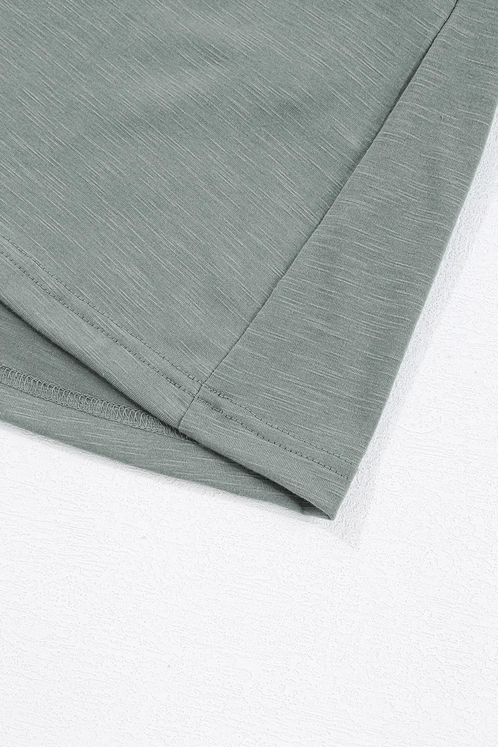 Frilled Gathered Seam Round Neck T Shirt Dress - Image 12