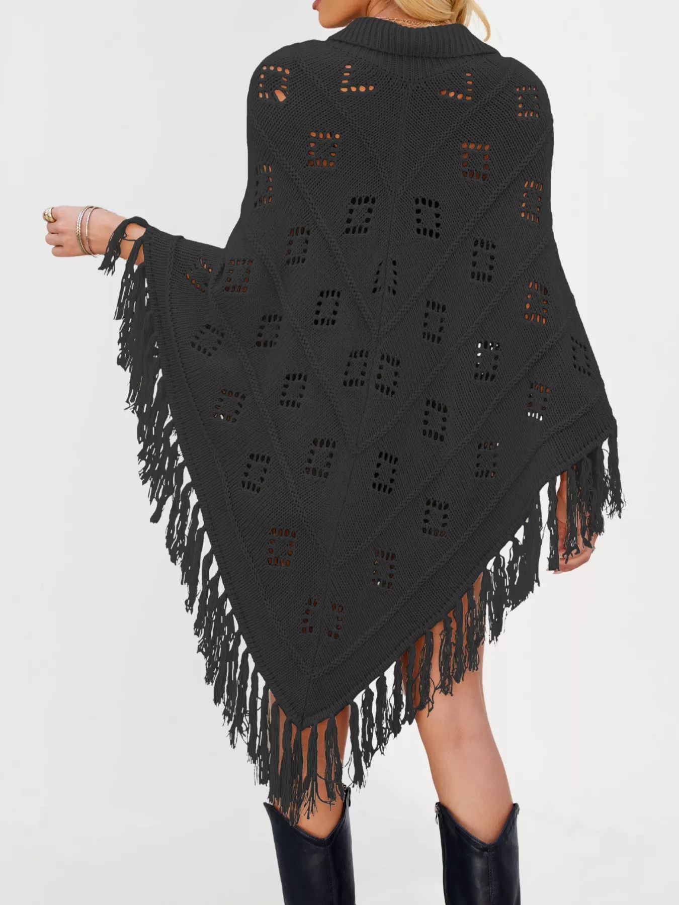 Fringe Openwork Knit Cover Up - Image 18
