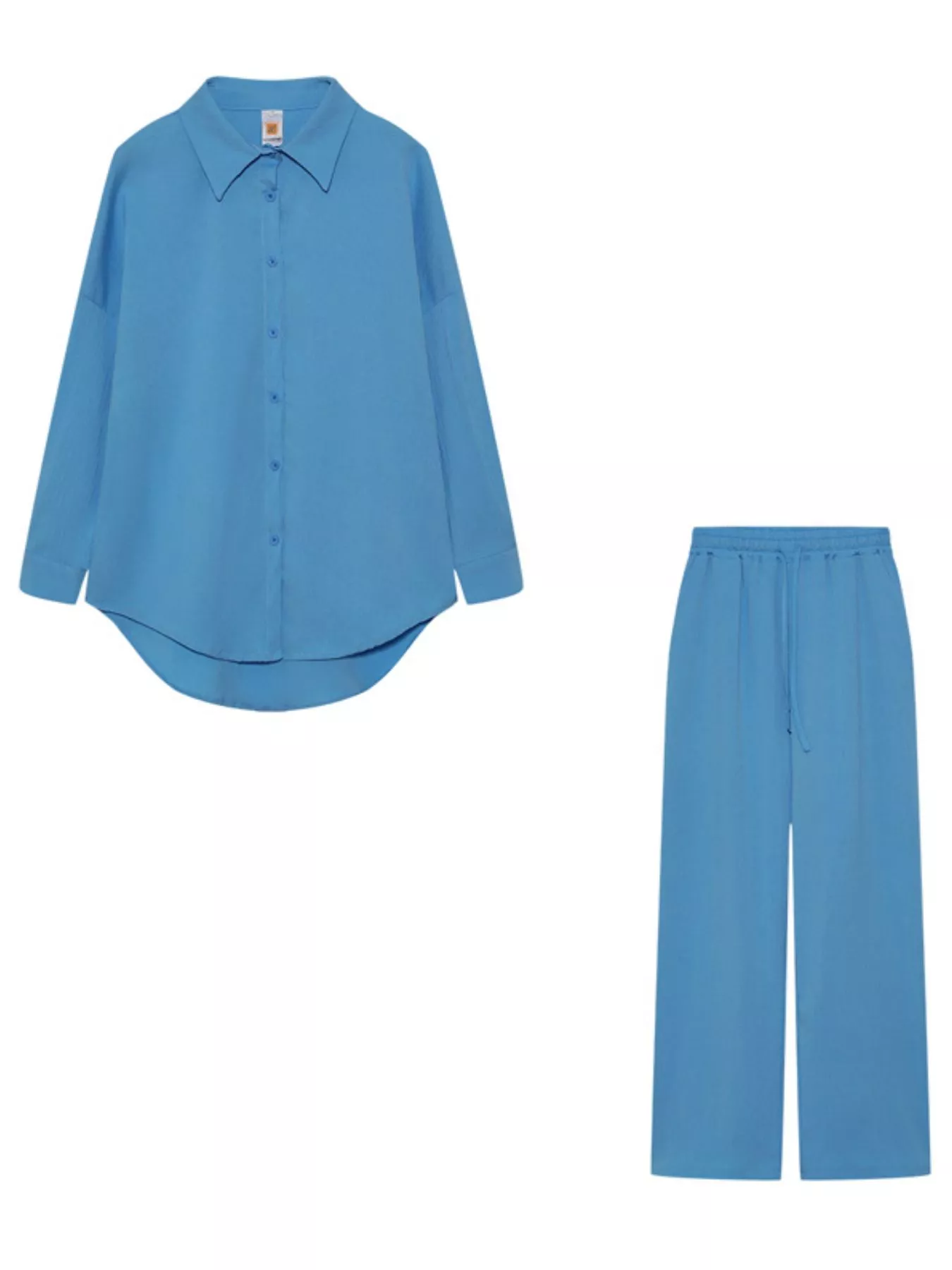 Full Size Button Up Shirt and Pants Set Plus Size - Image 14