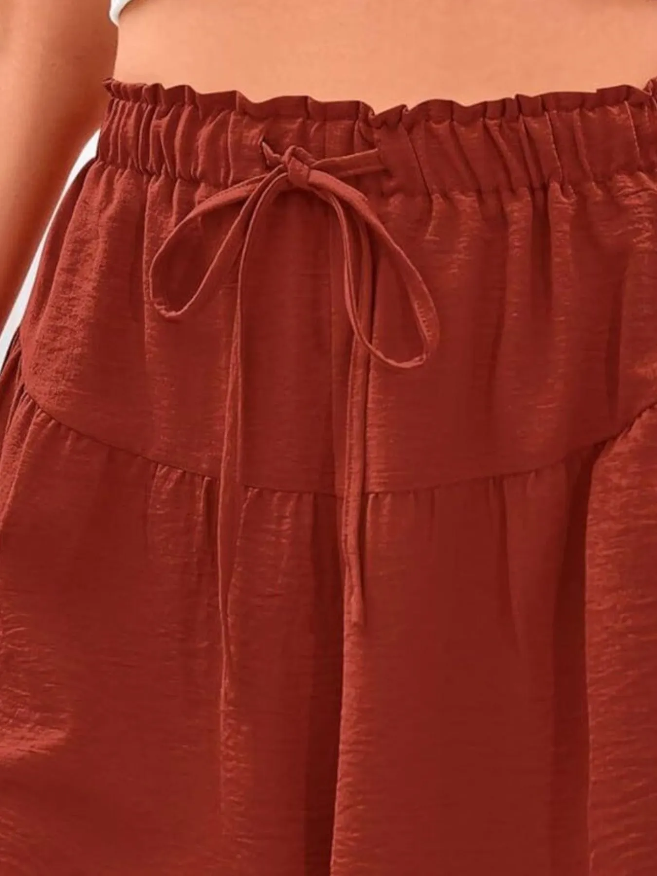 Full Size Casual Drawstring High Waist Relaxed Shorts Plus Size - Image 6