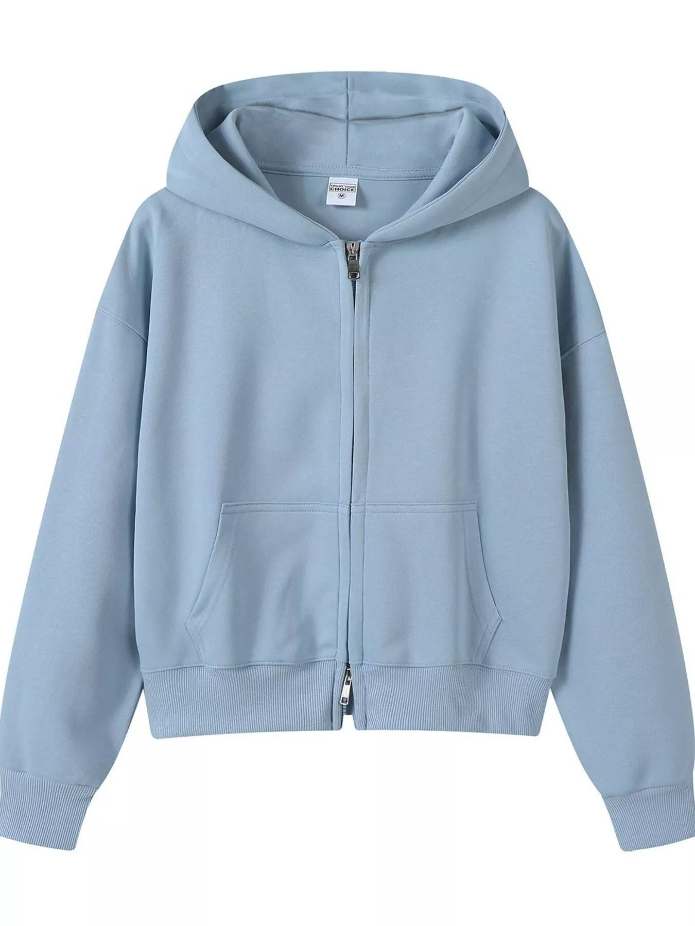 Full Size Casual Zip-Up Long Sleeve Hoodie Plus Size - Image 13