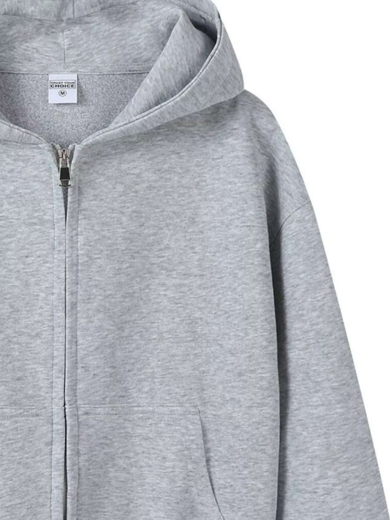 Full Size Casual Zip-Up Long Sleeve Hoodie Plus Size - Image 24