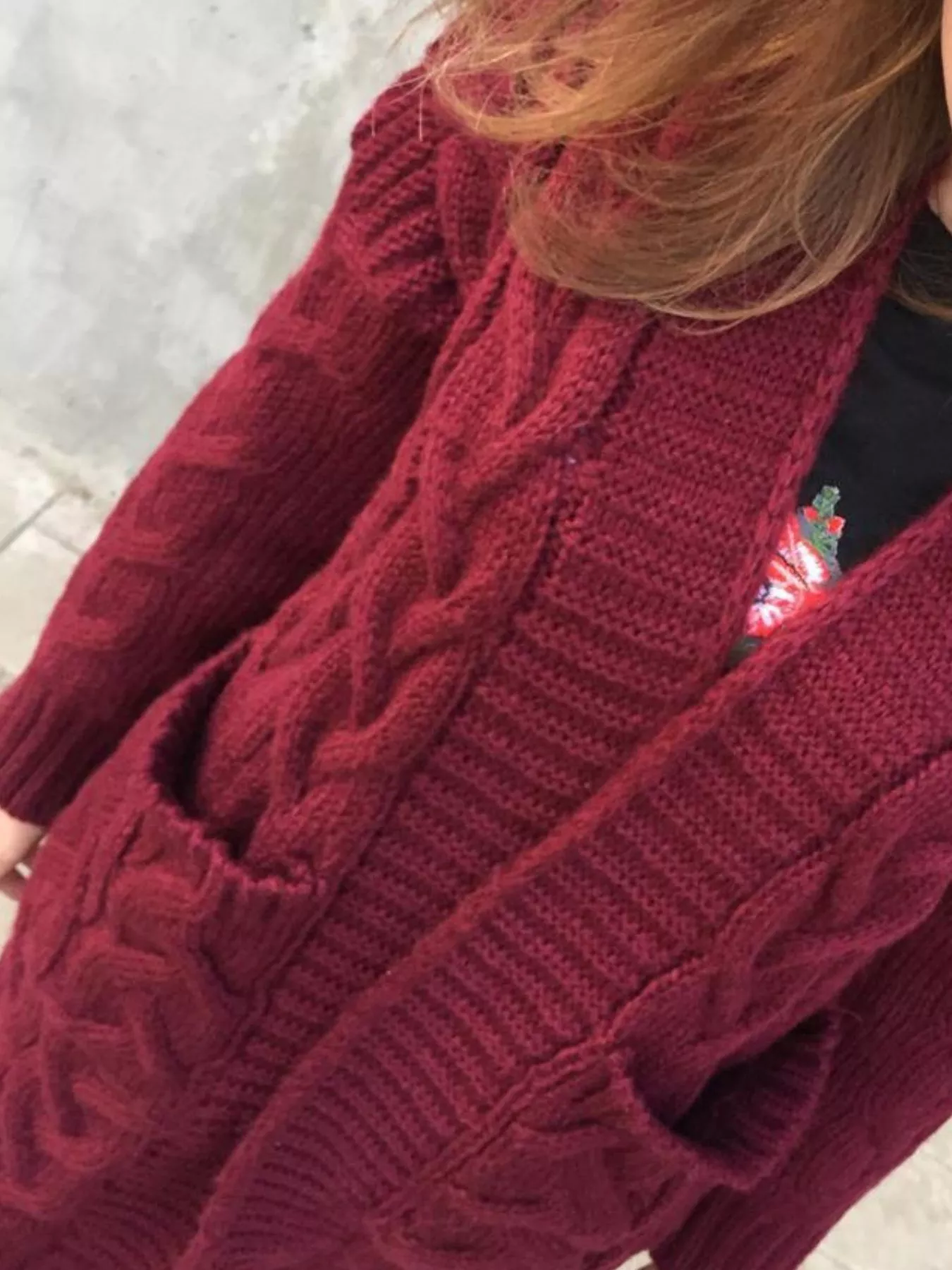 Full Size Chunky Knit Open Front Cardigan Plus Size - Image 2