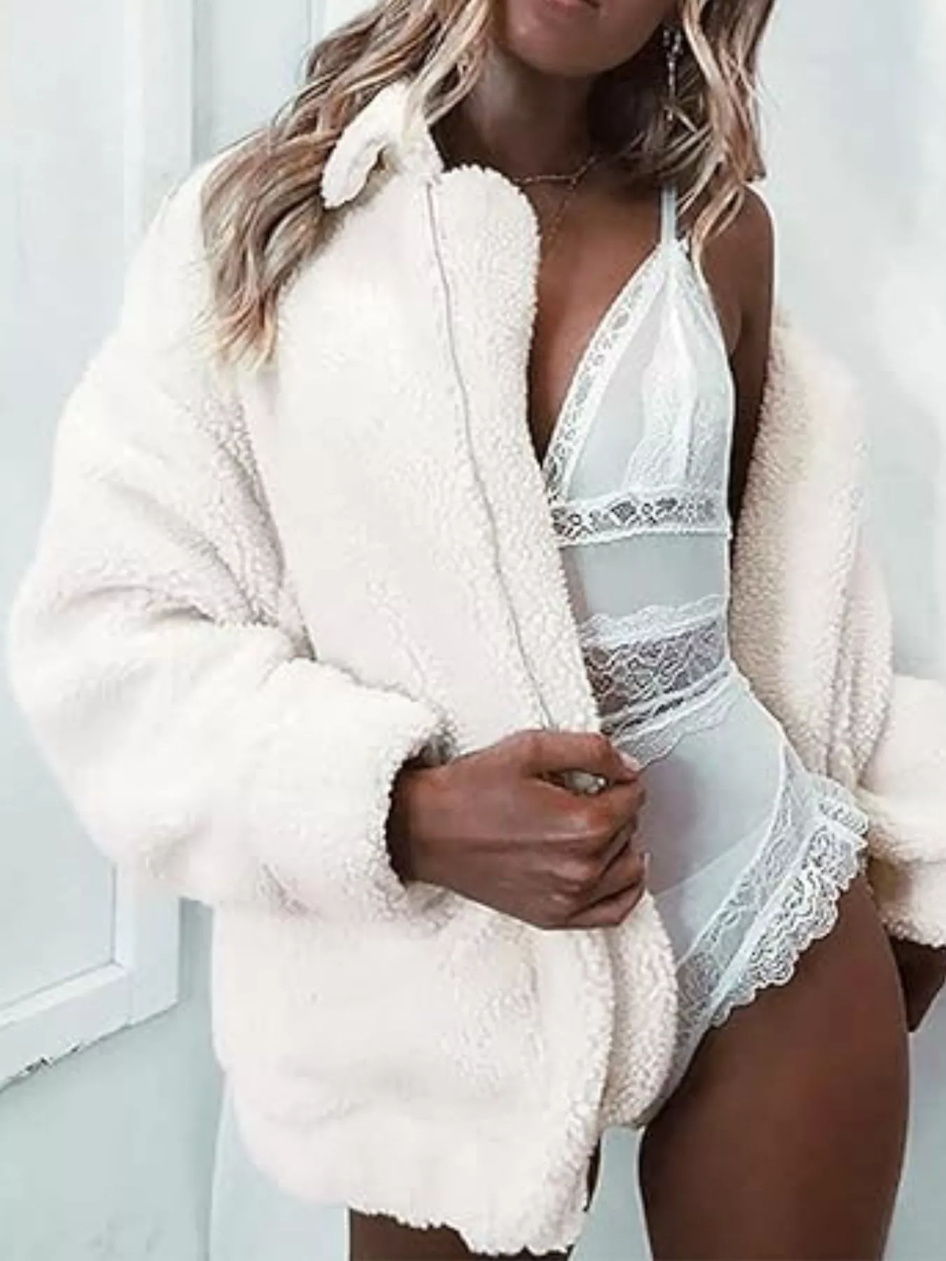 Full Size Cozy Fleece Zip Up Jacket Plus Size - Image 5