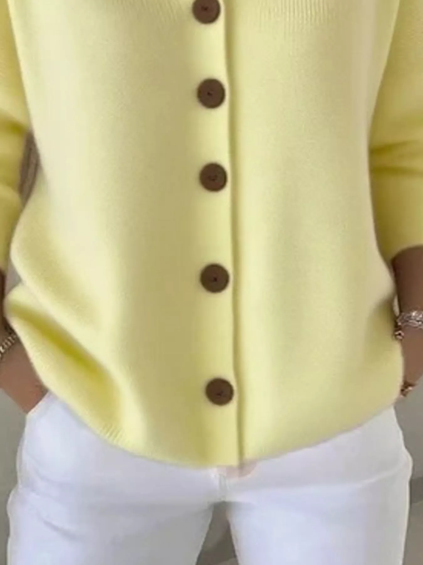 Full Size Hooded Button-Front Soft Knit Cardigan Plus Size - Image 3