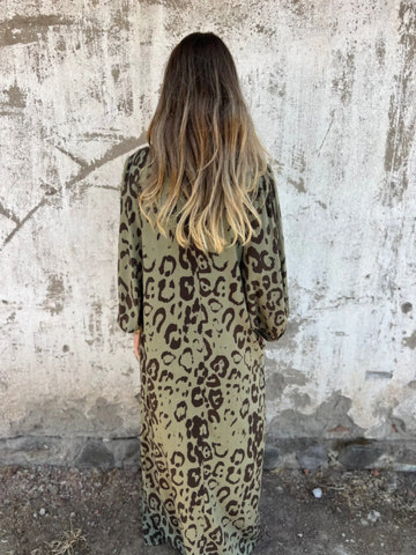 Full Size Leopard Print V-Neck Maxi Dress Plus Size - Image 25