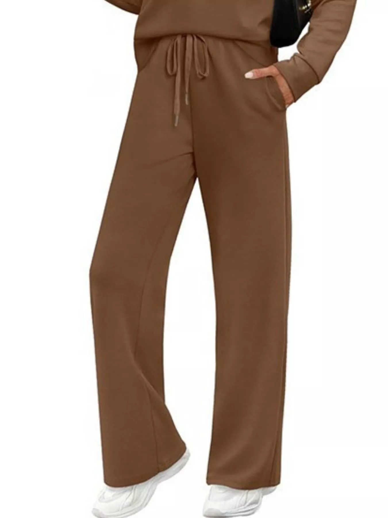Full Size Long Sleeve Round Neck Top and Pants Set Plus Size - Image 24