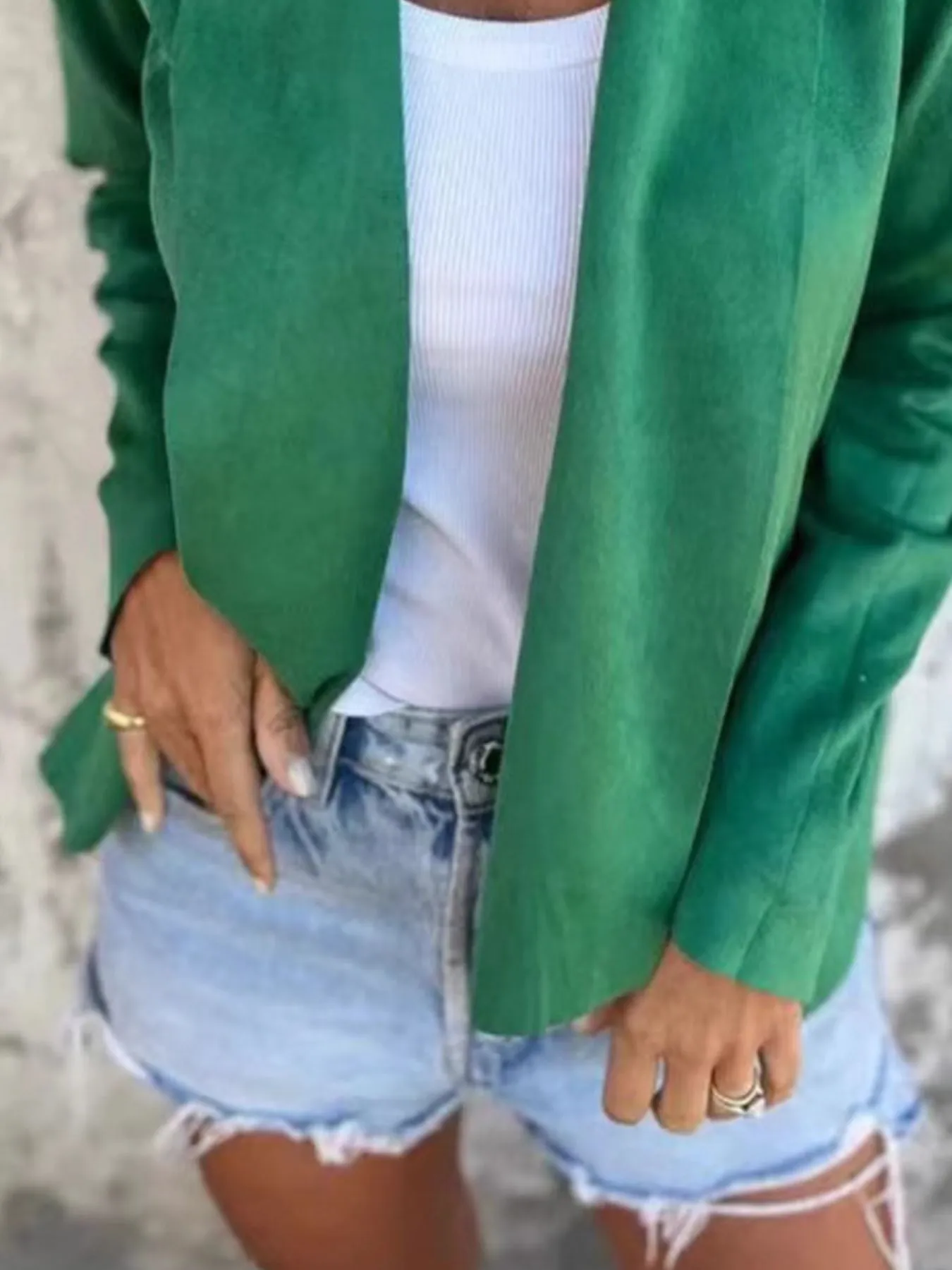 Full Size Open Front Casual Cardigan Plus Size - Image 15
