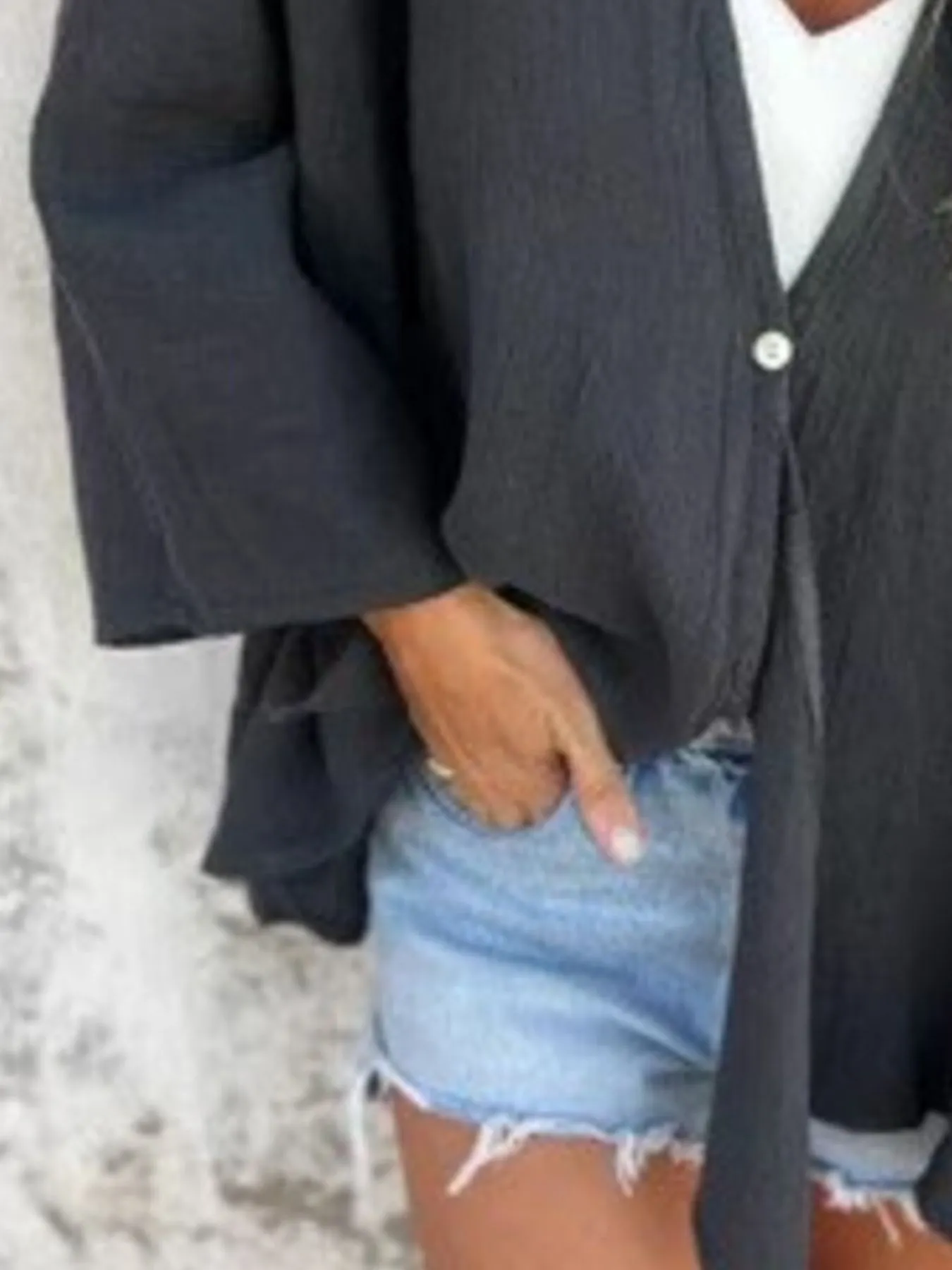 Full Size Oversized Button-Up Cardigan Plus Size - Image 14