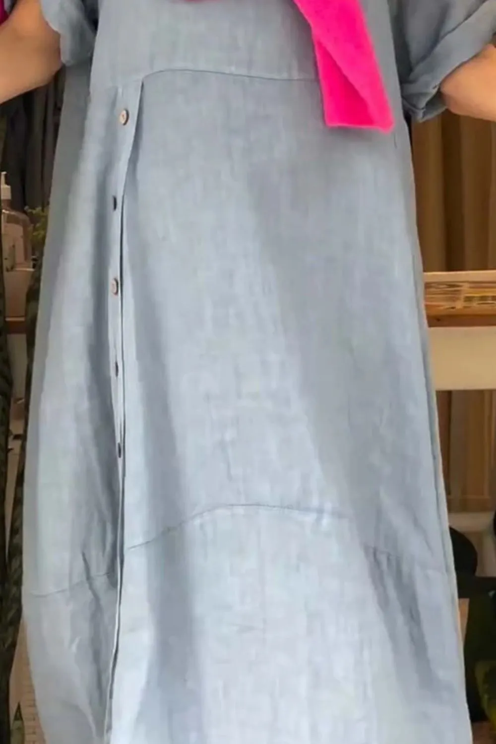 Full Size Relaxed Fit Short Sleeves Dress Plus Size - Image 12