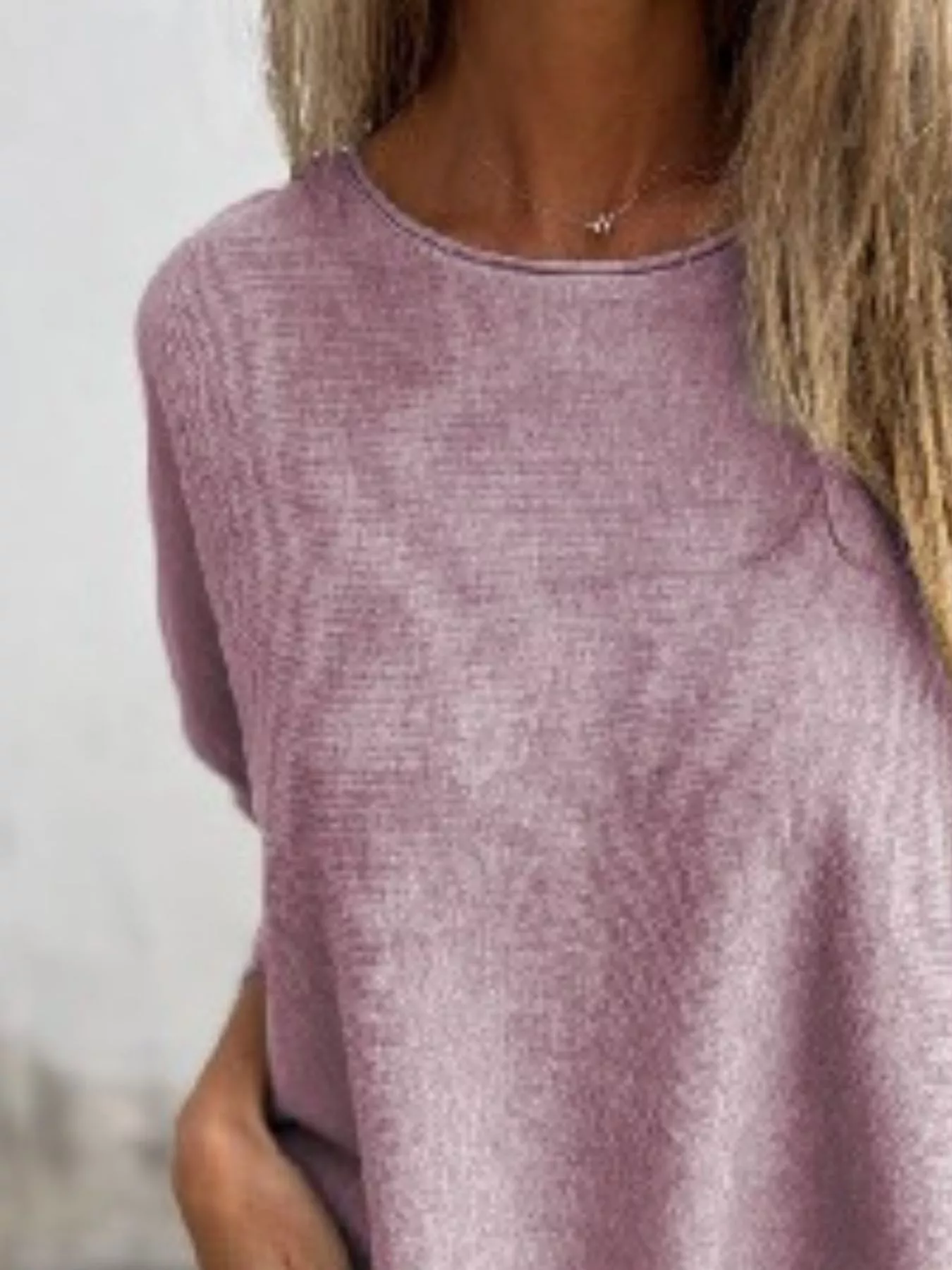 Full Size Round Neck Long Sleeve Knit Top with Lace Trim Plus Size - Image 20