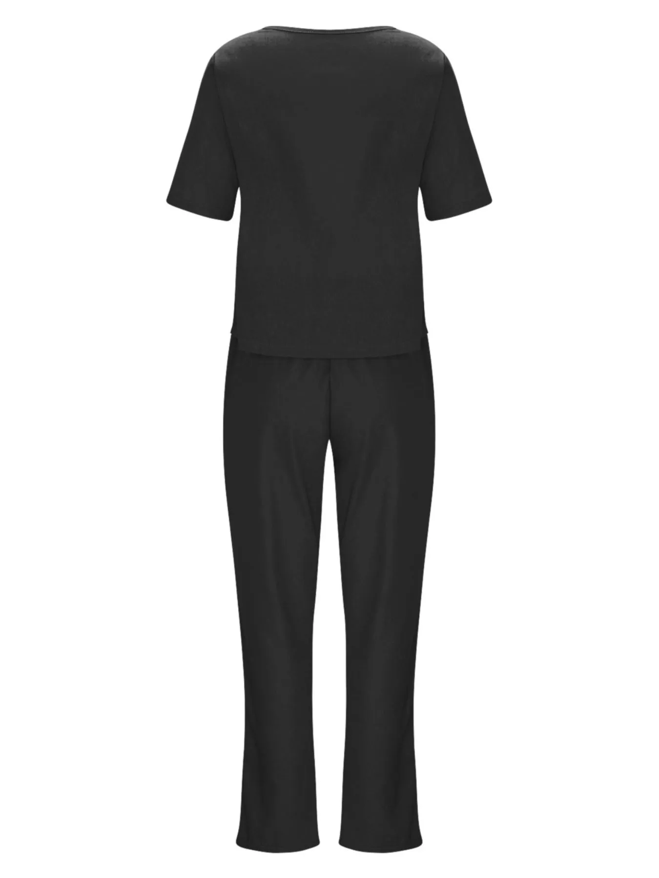 Full Size Round Neck Short Sleeve Top and Pants Set Plus Size - Image 19