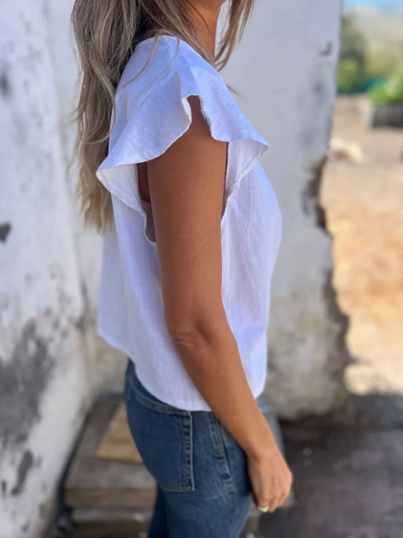 Full Size Ruched V-Neck Cap Sleeve Blouse Plus Size - Image 14